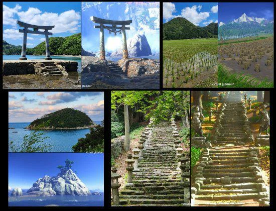 玩家分享《對馬島》實際場景對比:虛擬與現實各具特色