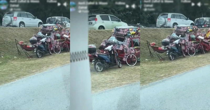 男子迫不及待展現愛國精神 小型大馬國旗插滿車頂